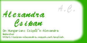 alexandra csipan business card